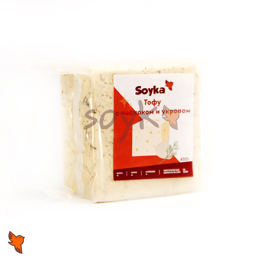 Тофу с чесноком и укропом «Сойка», 400г фотография