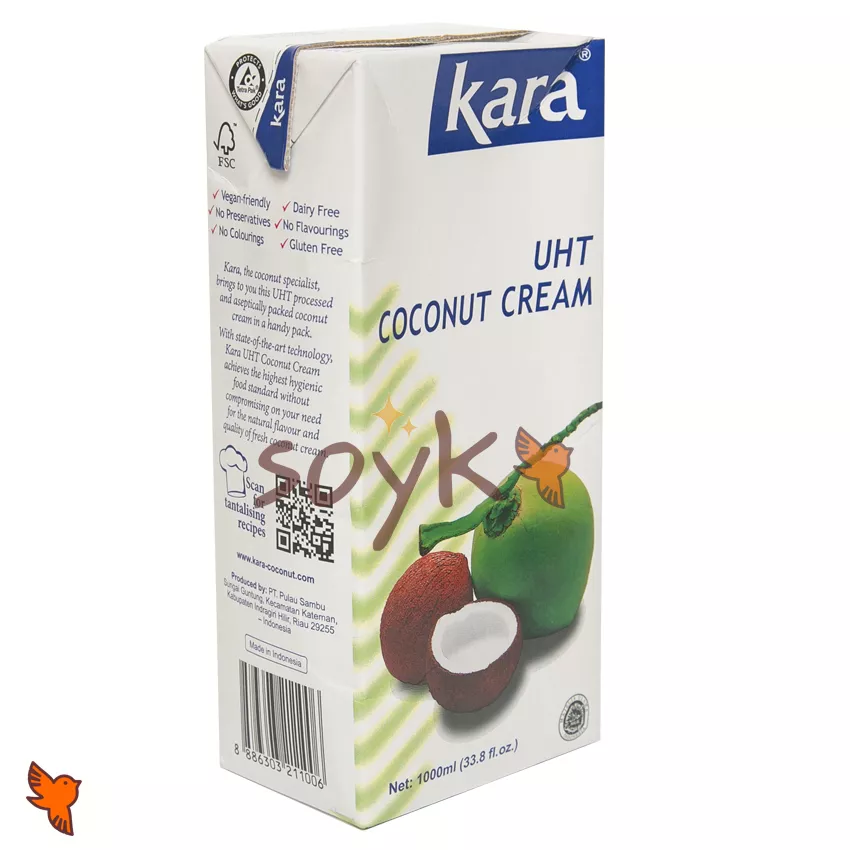 Кокосовый крем 24% «Kara», 1л фотография